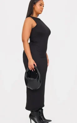 Plus Double Contour High Neck Maxi Dress-PrettyLittleThing Discount