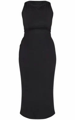 Plus Double Contour High Neck Maxi Dress-PrettyLittleThing Discount