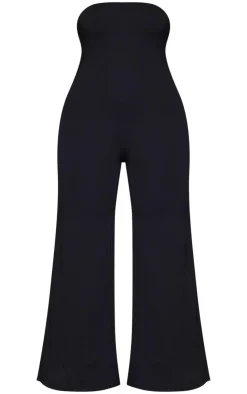 PrettyLittleThing Snatched*Plus Double Layer Contour Jersey Bandeau Wide Leg Jumpsuit