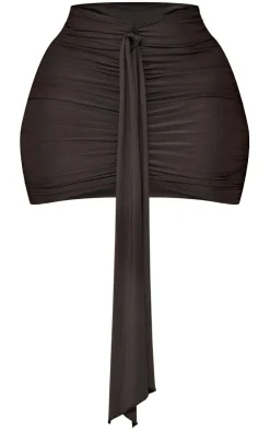 Plus Drape Detail Ruched Skirt-PrettyLittleThing Clearance