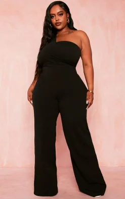 Plus Drape One Shoulder Jumpsuit-PrettyLittleThing Online