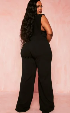 Plus Drape One Shoulder Jumpsuit-PrettyLittleThing Online