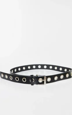 PrettyLittleThing Black Belts*Plus Eyelet Belt