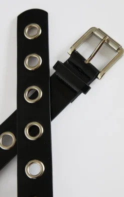 PrettyLittleThing Black Belts*Plus Eyelet Belt