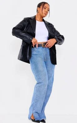 PrettyLittleThing Faux Leather Jackets*Plus Faux Leather Blazer
