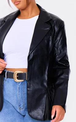 PrettyLittleThing Faux Leather Jackets*Plus Faux Leather Blazer