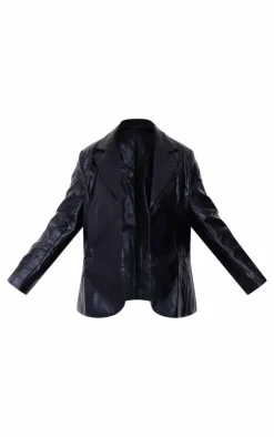 PrettyLittleThing Faux Leather Jackets*Plus Faux Leather Blazer