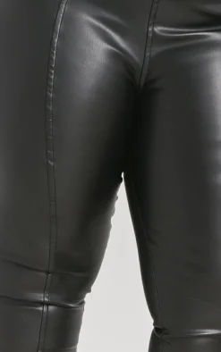 Plus Faux Leather Stretch Leggings-PrettyLittleThing Outlet