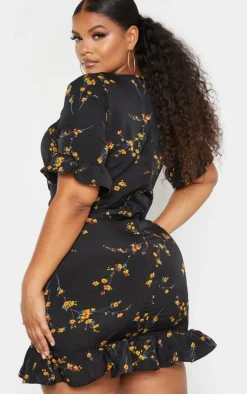 Plus Floral Corset Swing Dress-PrettyLittleThing Sale