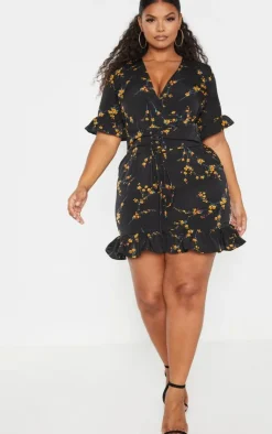 Plus Floral Corset Swing Dress-PrettyLittleThing Sale