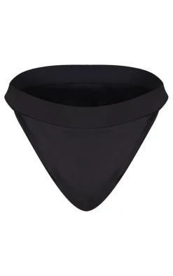 Plus Black High Leg Bikini Bottom