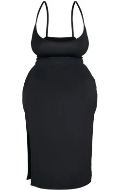 Plus Jersey Split Midi Dress-PrettyLittleThing Discount