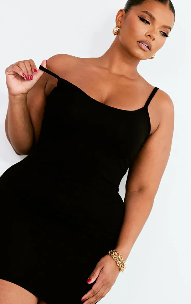 Plus Jersey Strappy Bodycon Dress-PrettyLittleThing Hot