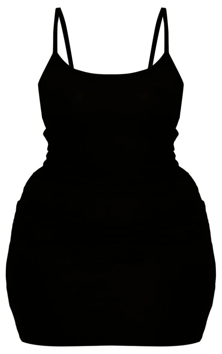 Plus Jersey Strappy Bodycon Dress-PrettyLittleThing Hot