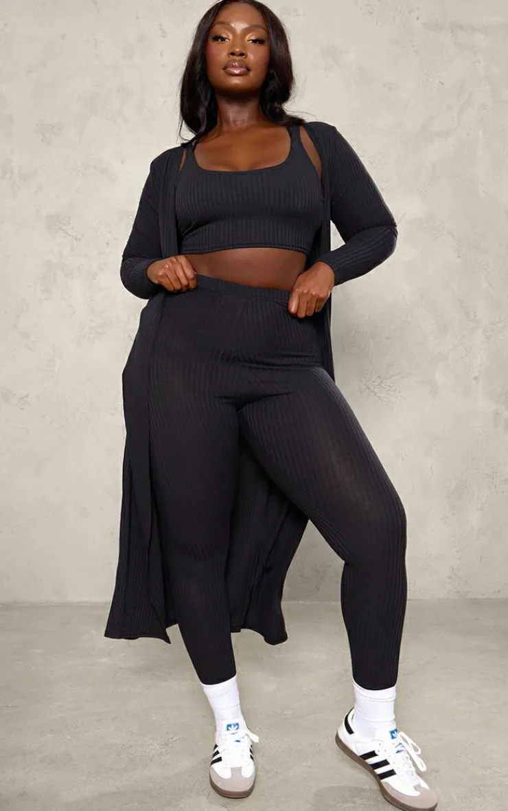 PrettyLittleThing Knitted Two Piece Sets*Plus Knitted 3 Piece Legging Set