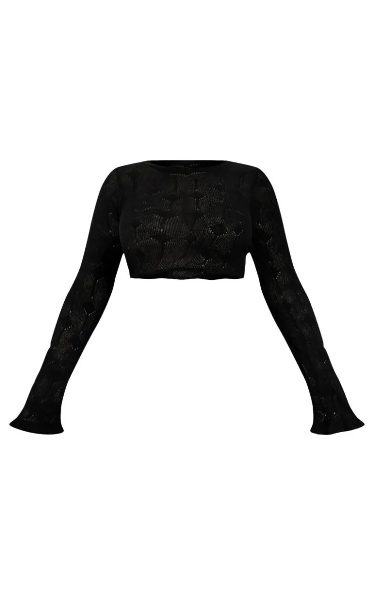 PrettyLittleThing Sweaters*Plus Knitted Detail Cropped Sweater