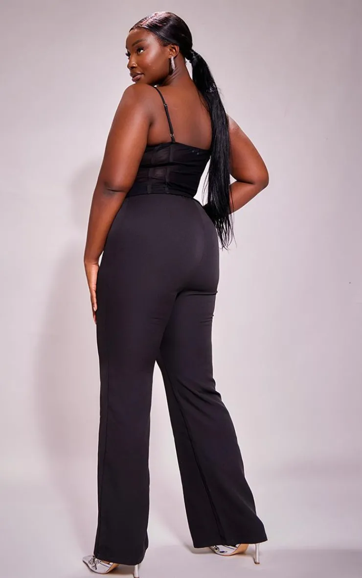 Plus Lace Corset Detail Jumpsuit-PrettyLittleThing Sale