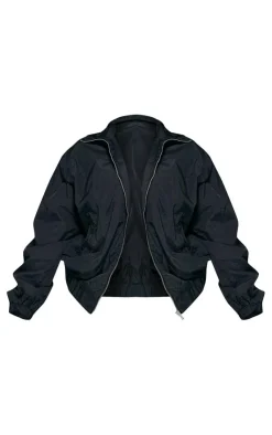 PrettyLittleThing Bomber Jackets*Plus Lightweight Textured Shell Bomber Jacket