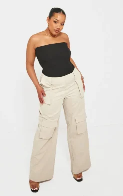 PrettyLittleThing Corsets*Plus Linen Look Boned Corset