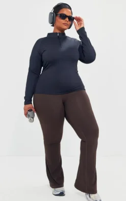 PrettyLittleThing Gym Wear*Plus Long Sleeve Zip Up Sports Top