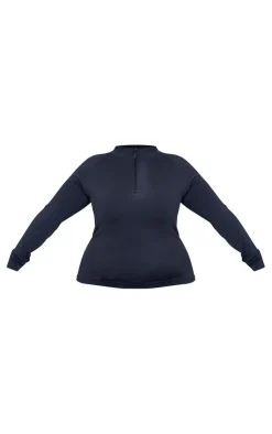 PrettyLittleThing Gym Wear*Plus Long Sleeve Zip Up Sports Top