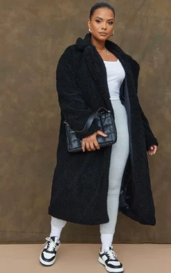 PrettyLittleThing Winter Coats & Jackets*Plus Longline Borg Coat