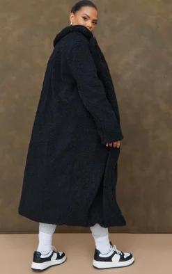 PrettyLittleThing Winter Coats & Jackets*Plus Longline Borg Coat