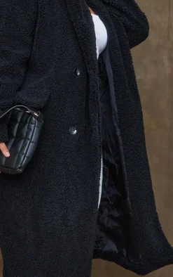 PrettyLittleThing Winter Coats & Jackets*Plus Longline Borg Coat