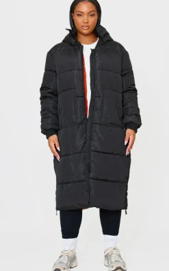 PrettyLittleThing Puffer Jackets*Plus Maxi Contrast Hooded Puffer Jacket