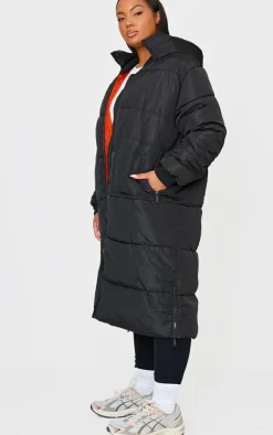 PrettyLittleThing Puffer Jackets*Plus Maxi Contrast Hooded Puffer Jacket