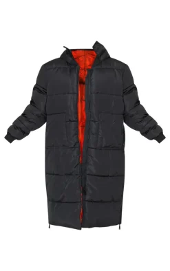 PrettyLittleThing Puffer Jackets*Plus Maxi Contrast Hooded Puffer Jacket