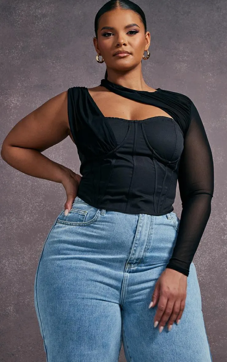 PrettyLittleThing Corsets*Plus Mesh Corset Top