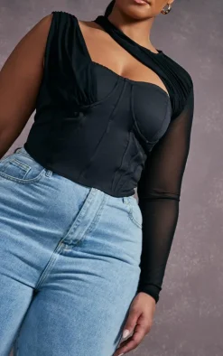 PrettyLittleThing Corsets*Plus Mesh Corset Top