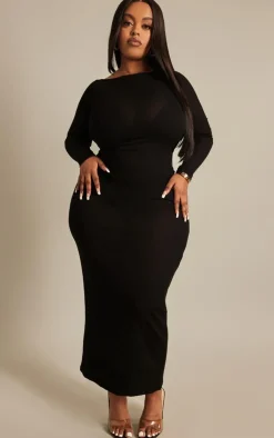Plus Mesh Low Back Maxi Dress-PrettyLittleThing Outlet