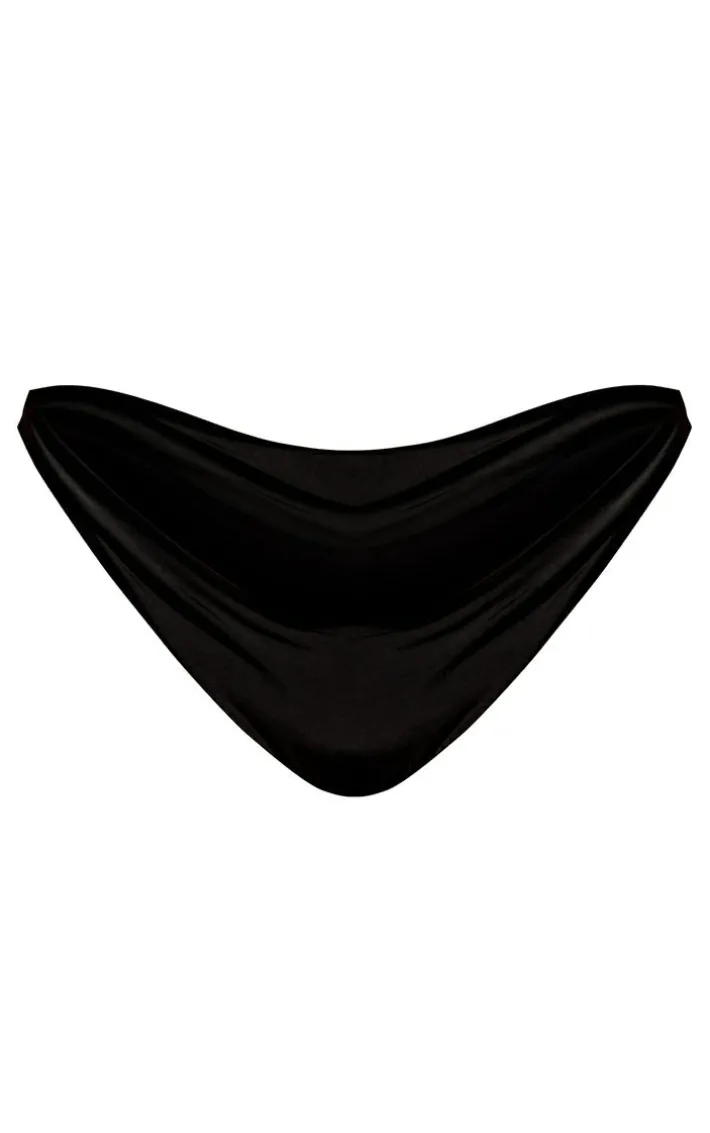 Plus Black Mix & Match High Waist Bikini Bottoms