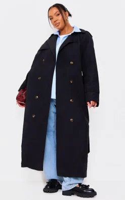 PrettyLittleThing Trench Coats*Plus Oversized Button Down Trench Coat