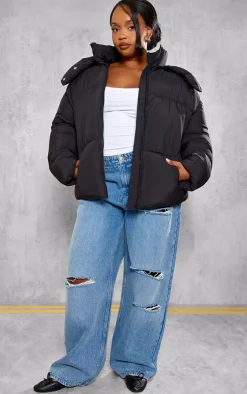 PrettyLittleThing Puffer Jackets*Plus Oversized Hooded Puffer Jacket