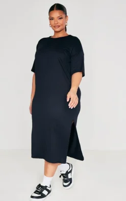 Plus Oversized Midi T Shirt Dress-PrettyLittleThing Hot