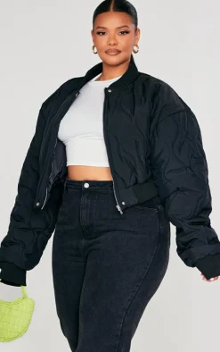 PrettyLittleThing Bomber Jackets*Plus Panel Bomber Jacket