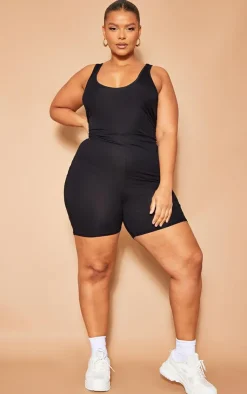 PrettyLittleThing Unitards*Plus Plunge Front Unitard