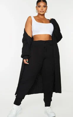 PrettyLittleThing Cardigans*Plus Ribbed Knit Midi Cardigan