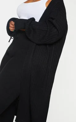 PrettyLittleThing Cardigans*Plus Ribbed Knit Midi Cardigan