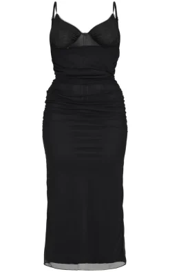 Plus Ruched Corset Underlay Maxi Dress-PrettyLittleThing Sale