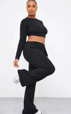 PrettyLittleThing Yoga Pants*Plus Sculpt High Waist Flare Yoga Pants