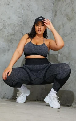 PrettyLittleThing Sports Bras*Plus Seamless Longline Sports Bra Top
