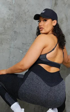 PrettyLittleThing Sports Bras*Plus Seamless Longline Sports Bra Top