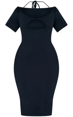 PrettyLittleThing Snatched*Plus Soft Touch Jersey Cut Out Bust Midi Dress