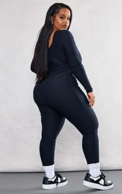 PrettyLittleThing Snatched*Plus Soft Touch Scoop Neck Jumpsuit