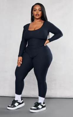 PrettyLittleThing Snatched*Plus Soft Touch Scoop Neck Jumpsuit
