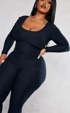 PrettyLittleThing Snatched*Plus Soft Touch Scoop Neck Jumpsuit